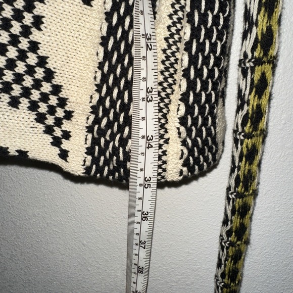 Free People Women's M Patchwork Sweater Dress Boho Size XS Bell Sleeve Belted - Picture 12 of 14